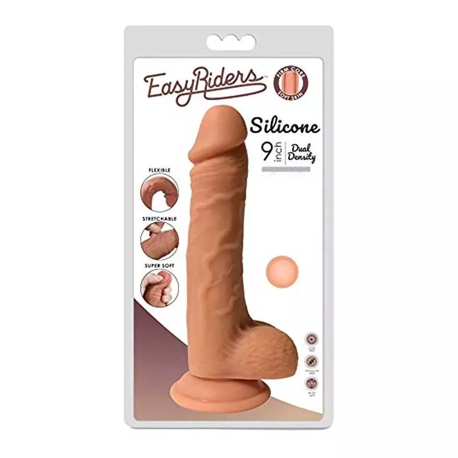 Easy Riders Dual Density Silicone Dildo - 9 Inch