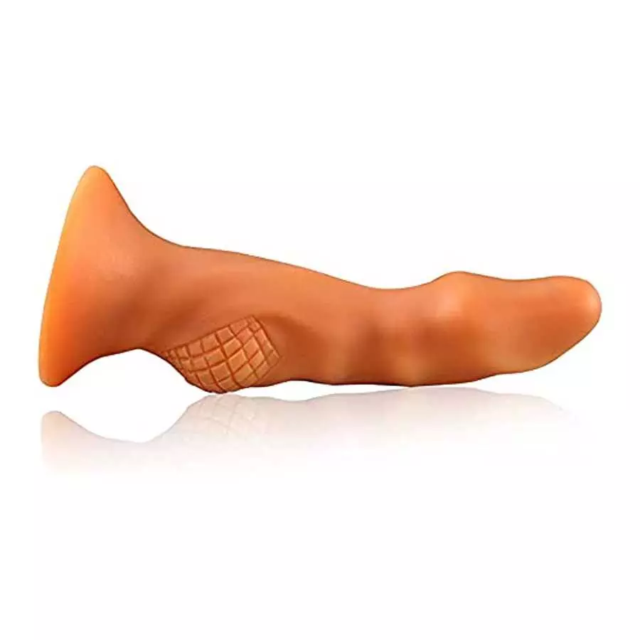Realistic Dildo with Textured Ball Soft Liquid Silicone Anal Butt Plug with Powerful Suction Cup