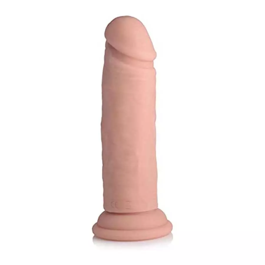 Power Player 28X Vibrating Silicone Dildo with Remote - Light