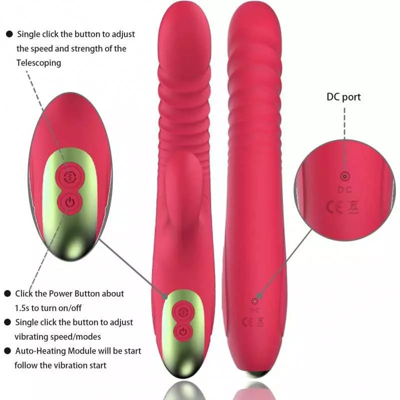 Handheld 9 Inches Personal Portable Rabbit Vibrators for Women Electric USB Rechargeable 8 Vibration Speeds Vibrating Toys Pleas