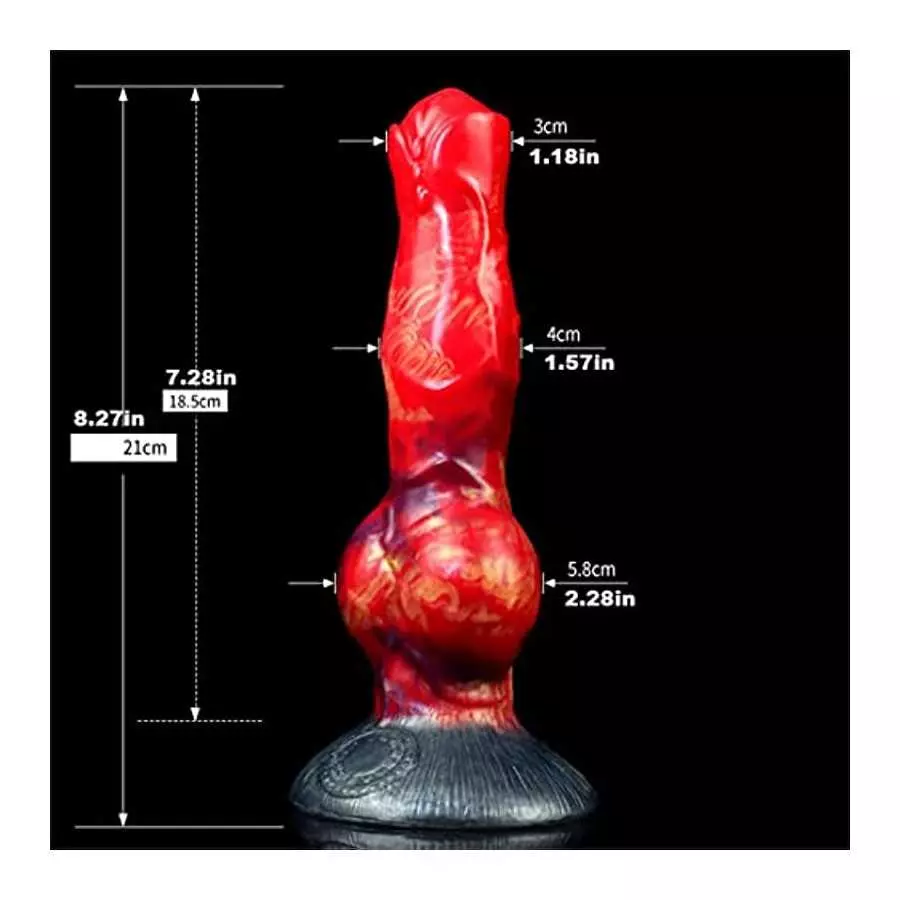 FRRDEI G Spot Squirting Dildo Ejaculating Realistic Dildo Dog Knotted Dildo with Strong Suction Cup Soft Flexible, Red Gold Blac