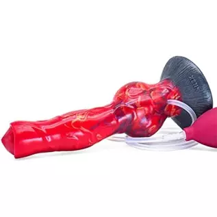FRRDEI G Spot Squirting Dildo Ejaculating Realistic Dildo Dog Knotted Dildo with Strong Suction Cup Soft Flexible, Red Gold Blac FRRDEI G Spot Squirting Dildo Ejaculating Realistic Dildo Dog Knotted Dildo with Strong Suction Cup Soft Flexible, Red Gold Blac