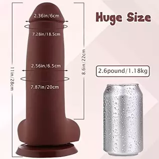 11 Inch Girthy Dildo, Huge Lifelike Silicone Dildos