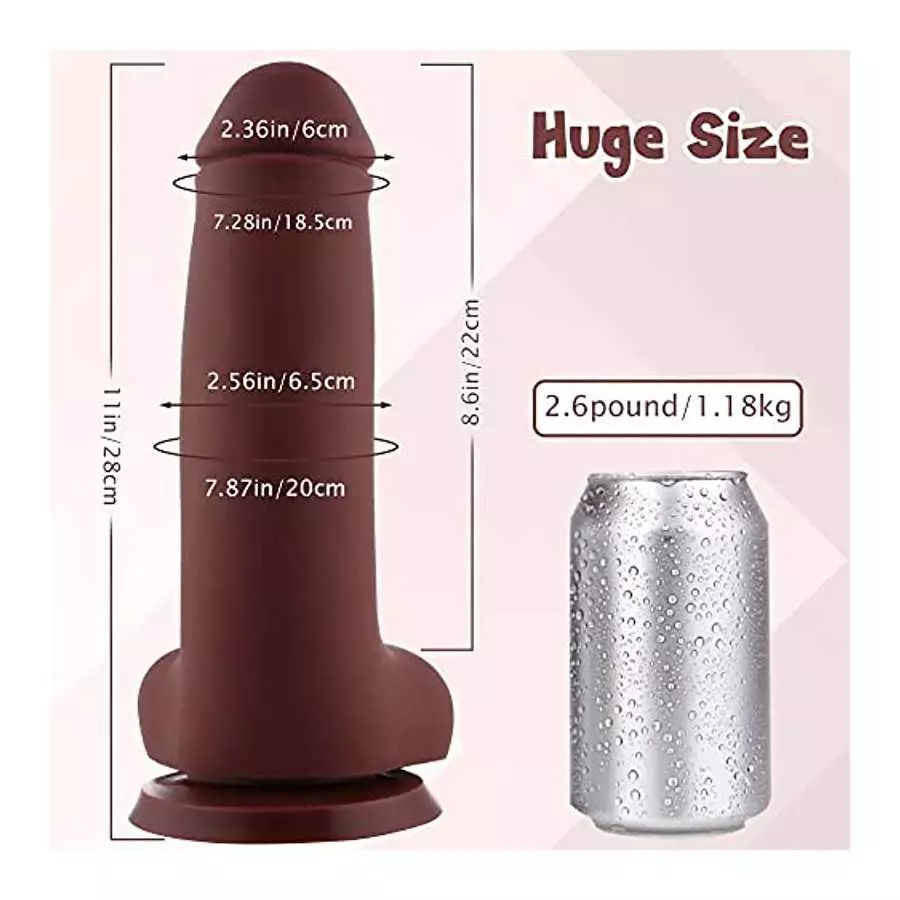 11 Inch Girthy Dildo, Huge Lifelike Silicone Dildos