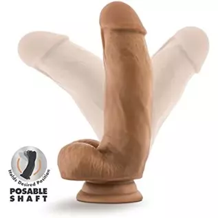 Blush Dr. Samuel - 7 Inch Platinum Cured Puria Silicone Dildo - Ultrasilk Smooth - 1.75" Thick Poseable Shaft - Strong Suction C