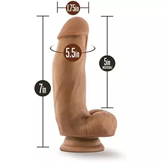 Blush Dr. Samuel - 7 Inch Platinum Cured Puria Silicone Dildo - Ultrasilk Smooth - 1.75" Thick Poseable Shaft - Strong Suction C