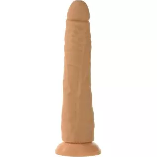Naughty Realistic Silicone Dildo with Suction Cup, Adult Sex Toy, Slim, Beginner, Flesh, 7.5"