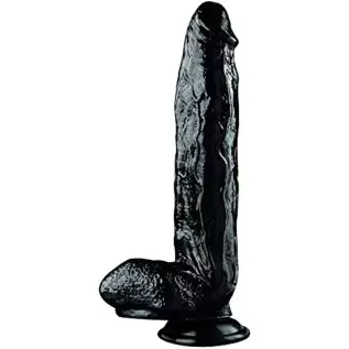 Black Realistic Monster Dildo 12 Inch Huge Adult Sex Toy with Suction Cups Extra Thick Flexible Large Dildos