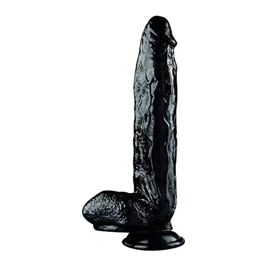 Black Realistic Monster Dildo 12 Inch Huge Adult Sex Toy with Suction Cups Extra Thick Flexible Large Dildos