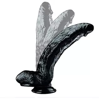 Black Realistic Monster Dildo 12 Inch Huge Adult Sex Toy with Suction Cups Extra Thick Flexible Large Dildos