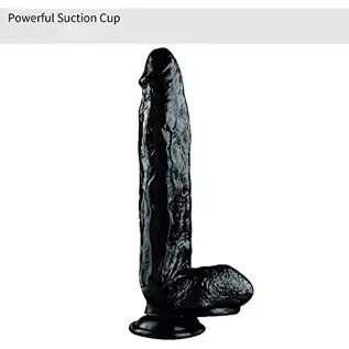 Black Realistic Monster Dildo 12 Inch Huge Adult Sex Toy with Suction Cups Extra Thick Flexible Large Dildos