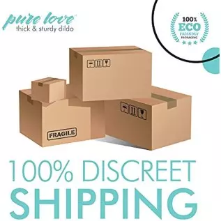 pure love Firm Silicone Dildo with Suction Cup, Adult Sex Toy, Beige, 7"