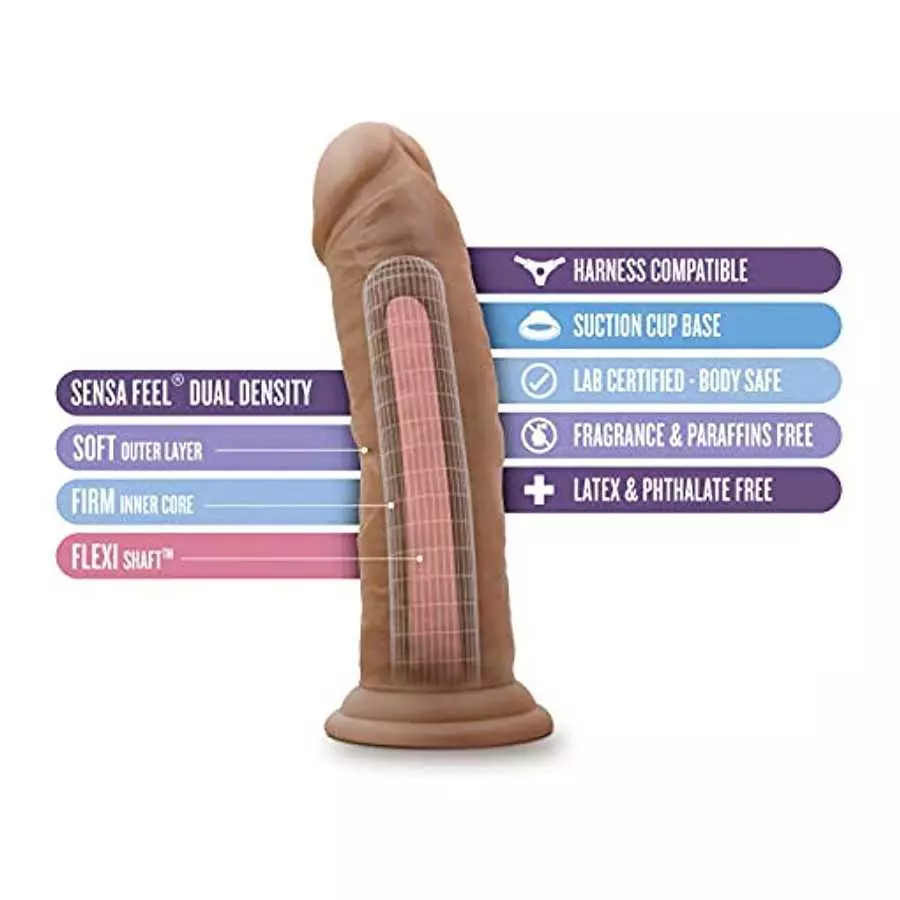 hyper realistic dildo 8" Realistic Dildo, Long, Thick, Suction Cup Harness Compatible, Sex Toy for Women, Sex Toy for Adults
