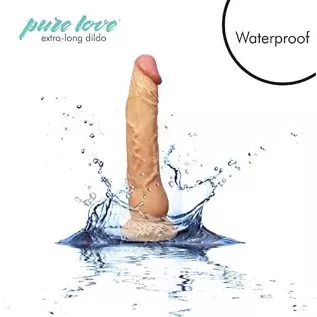 Pure Love 8 inch Extra Long Dildo with Suction Cup, Beige Color, Adult Sex Toy Pure Love 8 inch Extra Long Dildo with Suction Cup, Beige Color, Adult Sex Toy