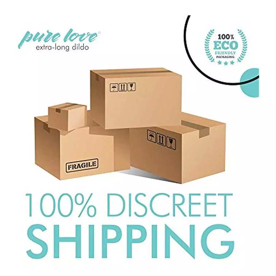 Pure Love 8 inch Extra Long Dildo with Suction Cup, Beige Color, Adult Sex Toy