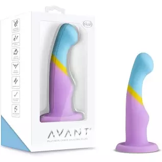 Blush Avant D16 Silicone 7.25 Inch Artisan Dildo, Suction Cup Harness Compatible, Sex Toy for Adults, Multicolor