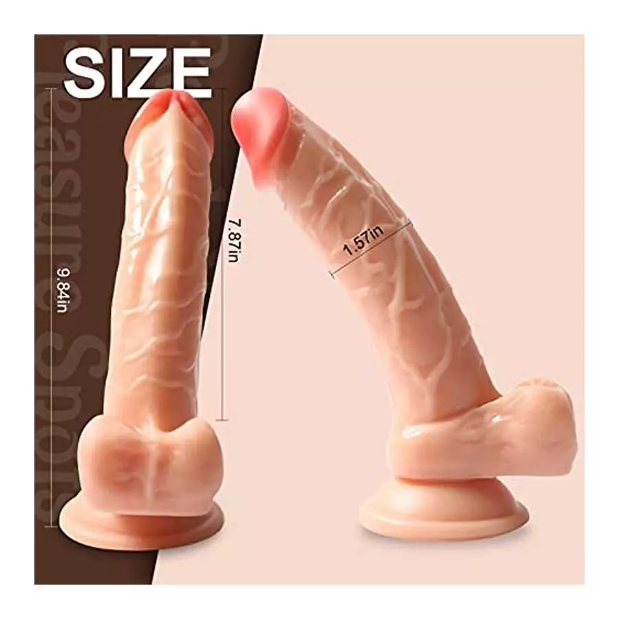 9 Inch Realistic,DINGUS with Strong Suction Cup for Hands-Free Play,Realistic Feels Like Skin,Suitable for Beginners and Advance