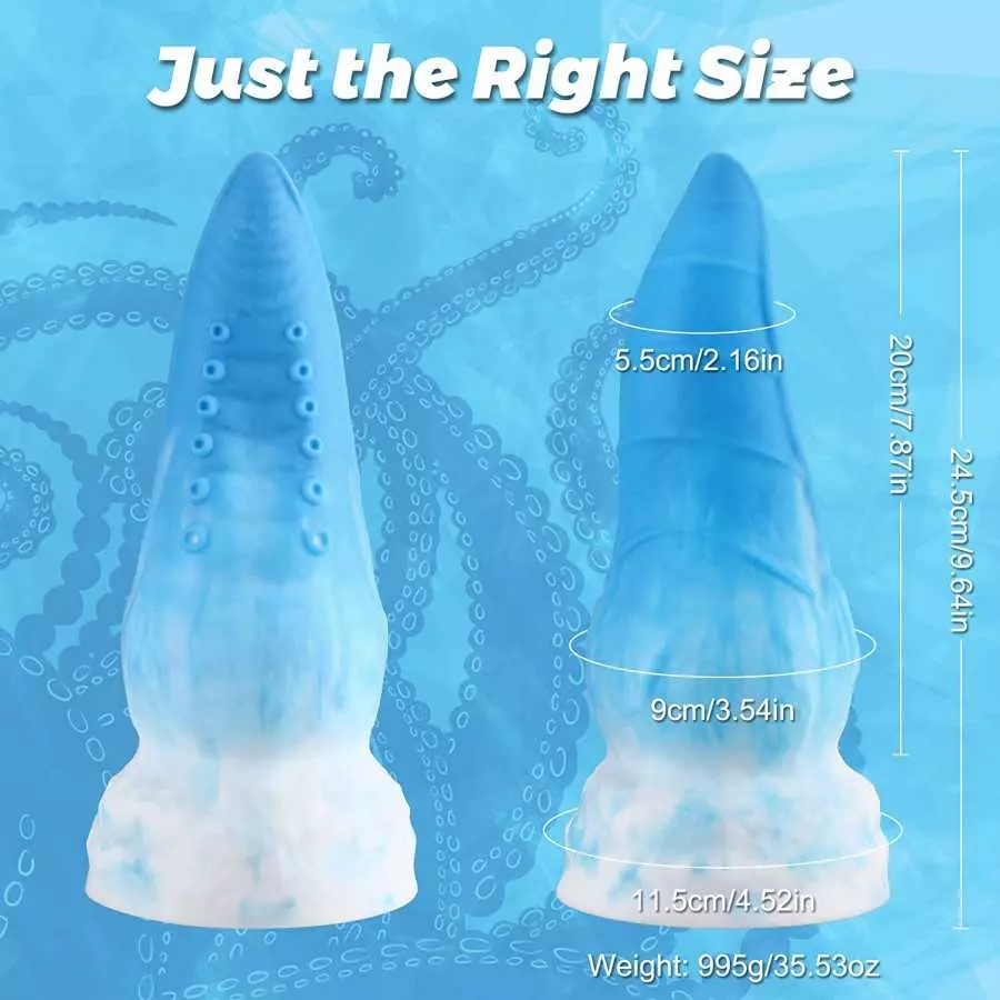 Tentacle Dildo Octopus Anal Plug Liquid Silicone, Seiecft Monster Dildo Adult Sex Toy with Strong Suction Cup for Vaginal G-Spot