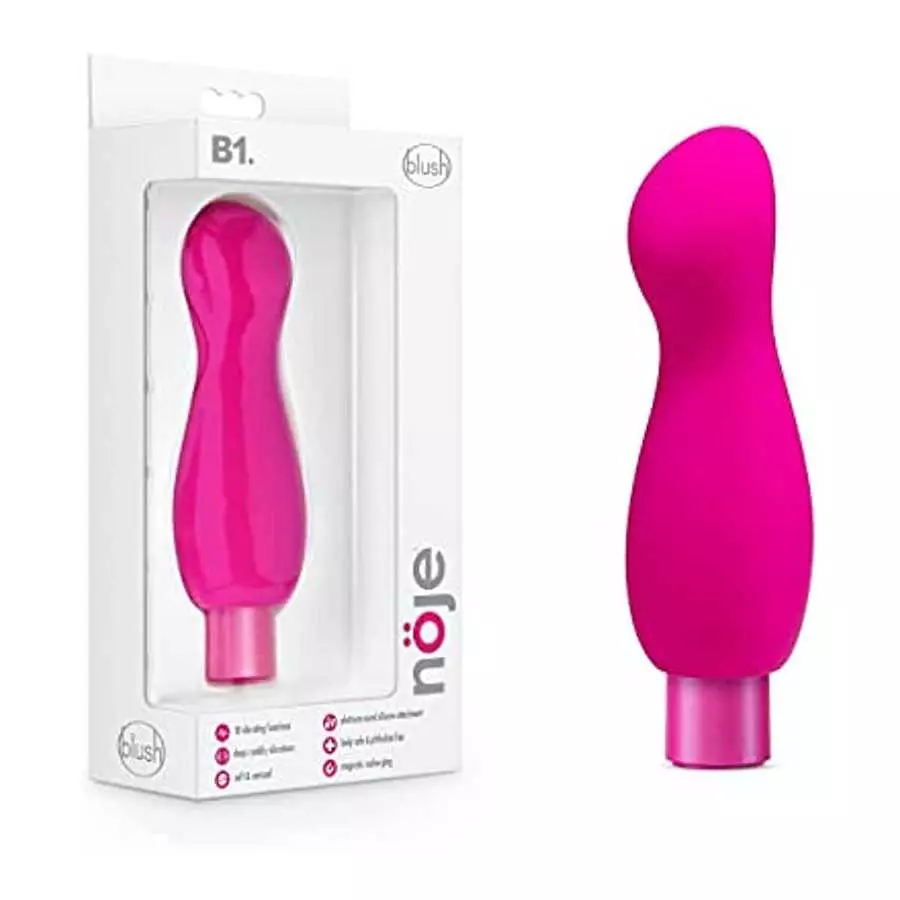 Blush Noje B1 - Rechargeable Puria Silicone External, Clitoral 10 Vibrating Function Vibrator - RumbleTech Deep Rumbly Vibration