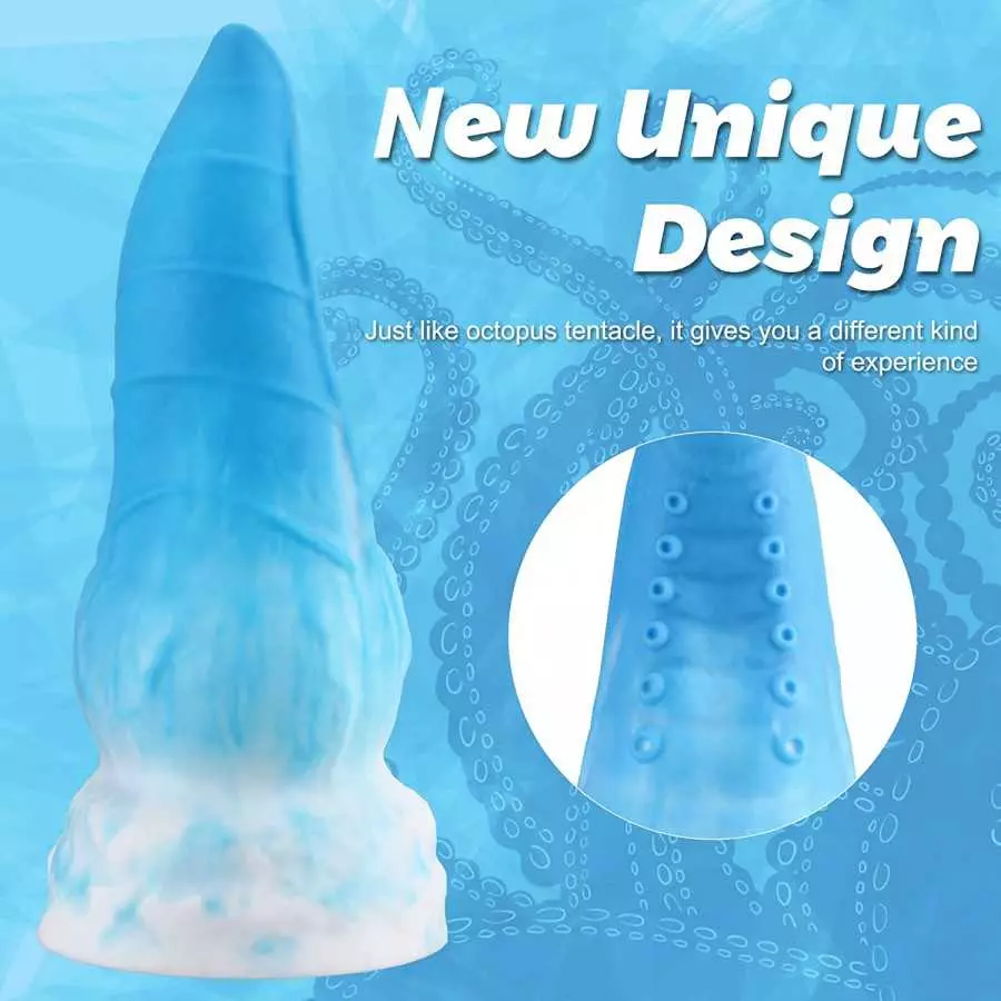 Tentacle Dildo Octopus Anal Plug Liquid Silicone, Seiecft Monster Dildo Adult Sex Toy with Strong Suction Cup for Vaginal G-Spot