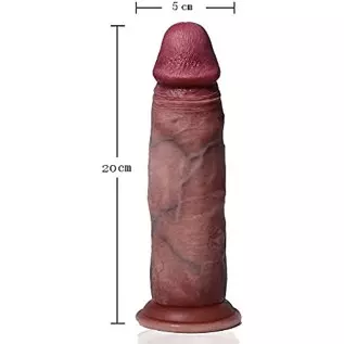 REALIIC Realistic Dildo with Suction Cup,Adult Sex Toy for Women Strong Suction Cup Ultra Soft Lifelike Tan Anal Dildo 7.5 Inch