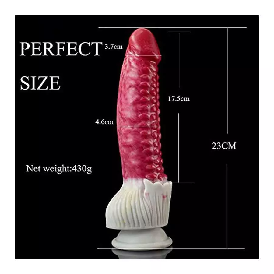 HAIHUANG Realistic Silicone Dildo 9 inch with Strong Suction Cup Anal Sex Toys, 1.0 Count