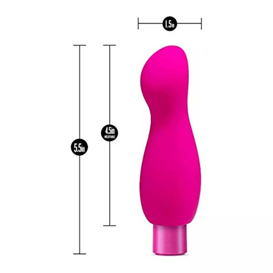 Blush Noje B1 - Rechargeable Puria Silicone External, Clitoral 10 Vibrating Function Vibrator - RumbleTech Deep Rumbly Vibration