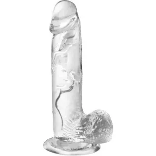 ROVOZAR 8.3 Inch Realistic Dildo, with Strong Suction Cup for Hands-Free Play, TPE Transparent Safety Material, for Women/Men/ A