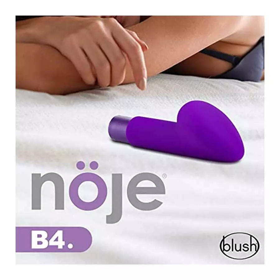 Noje B4 - Puria Silicone Rechargeable Vibrator for External, Clitoral Pleasure - 10 Vibrating Modes - Ultrasilk Smooth - Rumblet