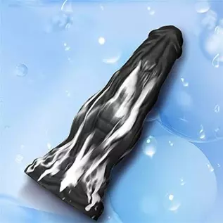 WEMAY Black Monster Dildo, 10.8'' Huge Realistic Dragon Dildos with Strong Suction Cups Flexible Liquid Silicone Knotted Adult h