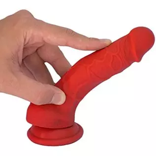 Lickerlish Tripp 6.2" Premium Silicone Dildo Red with Suction Cup