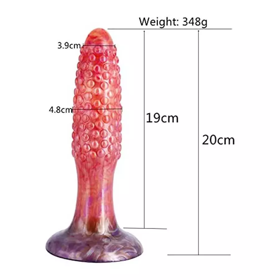 7.8 inch Realistic Dragon Anal Dildo with Suction Cup, Thick Silicone Corn Anal Plug Adult Toys for Women and Men Couples