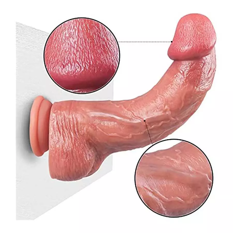 Realistic Dildos, Huge Penis with Strong Suction Cup for Hands-Free Play, G-Spot Stimulation Dildos Adult Sex Toys for Women and