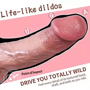 Realistic Dildos, Huge Penis with Strong Suction Cup for Hands-Free Play, G-Spot Stimulation Dildos Adult Sex Toys for Women and