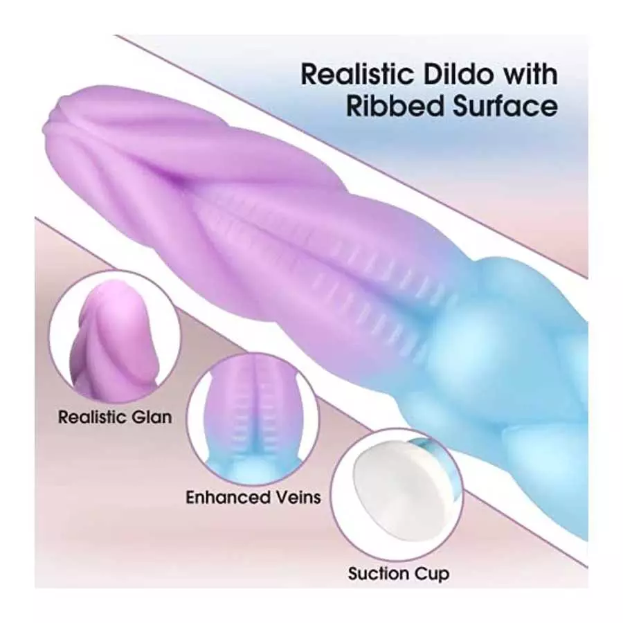 Realistic Dragon Dildo for Women：8.5 inch Big Anal Dildo Thick with Strong Suction Cup for Hands-Free Play, Liquid Silicone G Sp