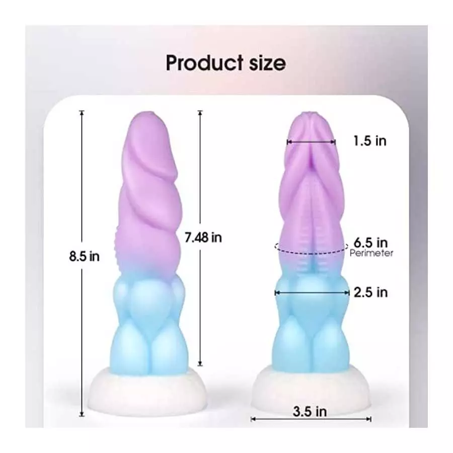 Realistic Dragon Dildo for Women：8.5 inch Big Anal Dildo Thick with Strong Suction Cup for Hands-Free Play, Liquid Silicone G Sp