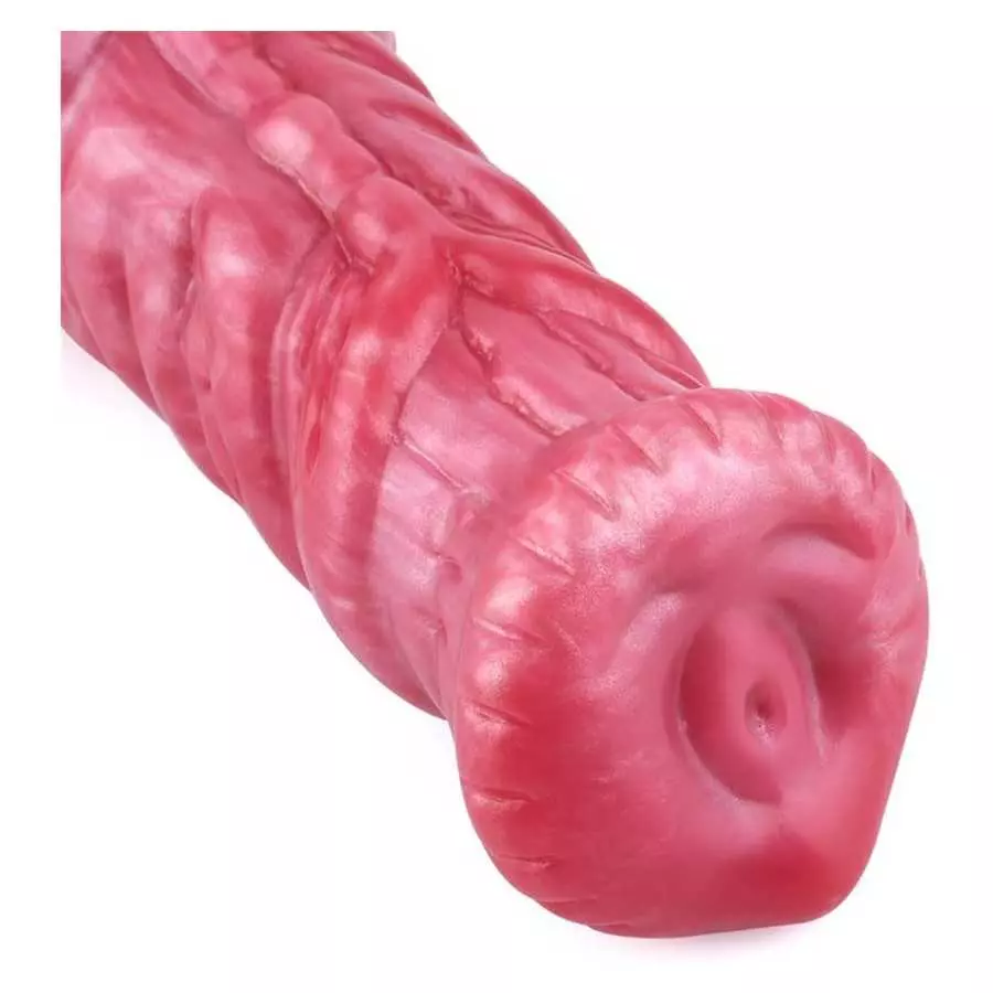 Realistic Wolf Dildo Knotted Dog Dildo 10.43 Inch Strong Suction Cup Sex Toy for Women Men Couple Big Knot Flexible Mix Color -
