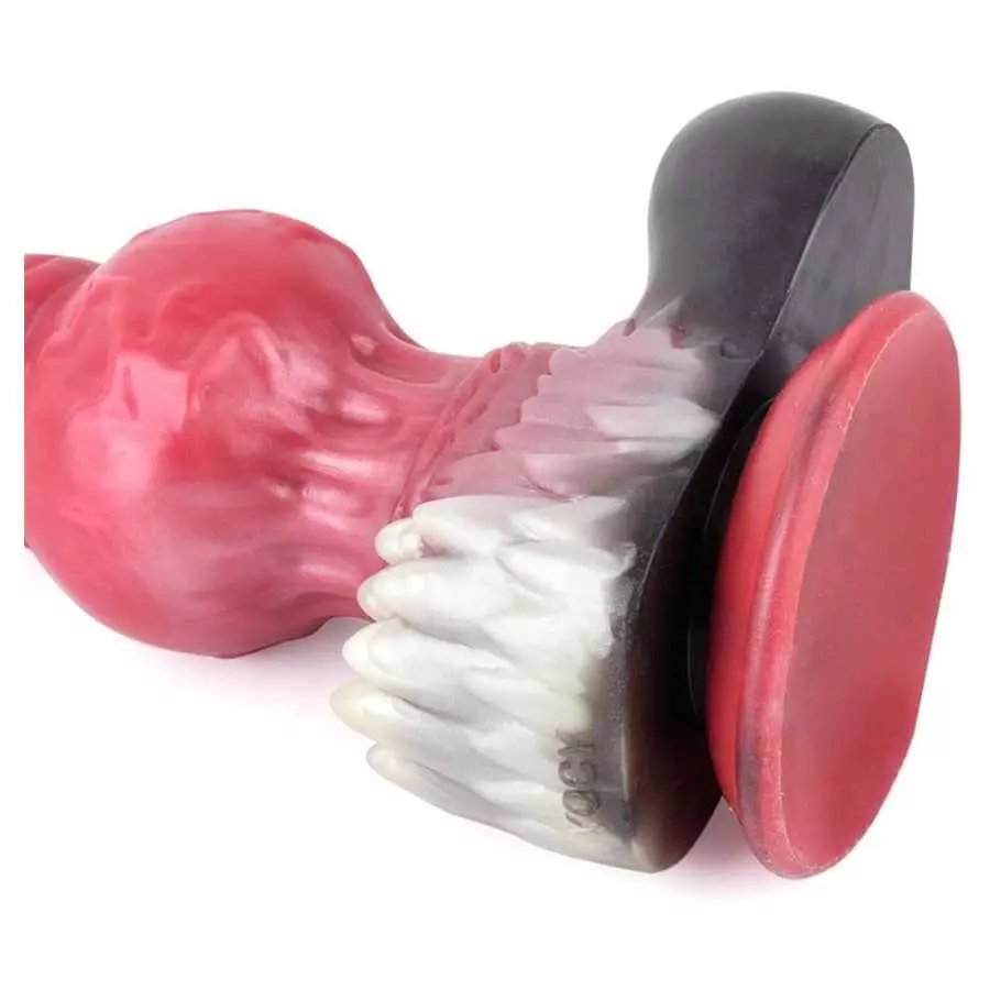 Realistic Wolf Dildo Knotted Dog Dildo 10.43 Inch Strong Suction Cup Sex Toy for Women Men Couple Big Knot Flexible Mix Color -