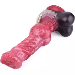 Realistic Wolf Dildo Knotted Dog Dildo 10.43 Inch Strong Suction Cup Sex Toy for Women Men Couple Big Knot Flexible Mix Color - Realistic Wolf Dildo Knotted Dog Dildo 10.43 Inch Strong Suction Cup Sex Toy for Women Men Couple Big Knot Flexible Mix Color -