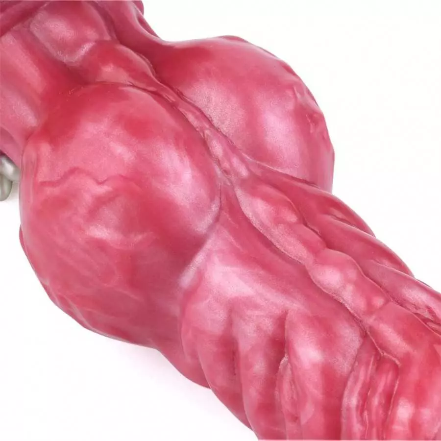 Realistic Wolf Dildo Knotted Dog Dildo 10.43 Inch Strong Suction Cup Sex Toy for Women Men Couple Big Knot Flexible Mix Color -