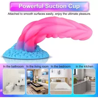 Realistic Silicone Dildo--Beleala, Wildolo 8.20&quot; Dildo with Suction Cup, Flexible Adult Sex Toy