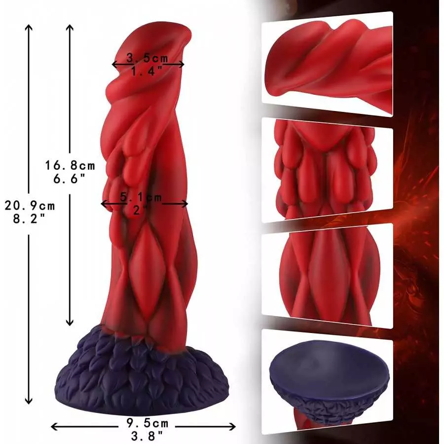 Realistic Silicone Dildo--Beleala, Wildolo 8.20&quot; Dildo with Suction Cup, Flexible Adult Sex Toy