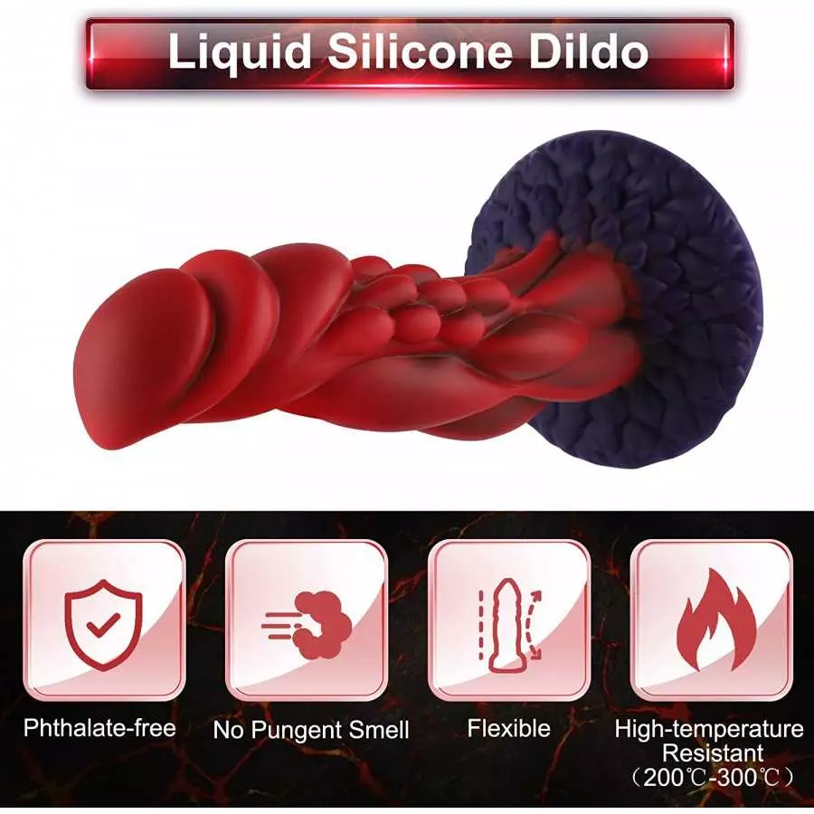Realistic Silicone Dildo--Beleala, Wildolo 8.20&quot; Dildo with Suction Cup, Flexible Adult Sex Toy
