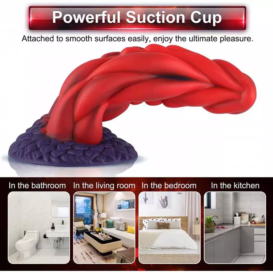 Realistic Silicone Dildo--Beleala, Wildolo 8.20&quot; Dildo with Suction Cup, Flexible Adult Sex Toy