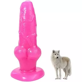 FST Realistic Wolf Dildo with Knot, 7.67" Big Anal Dildo Plug Toys with Strong Suction Cup for Women Lesbian and Men Couples