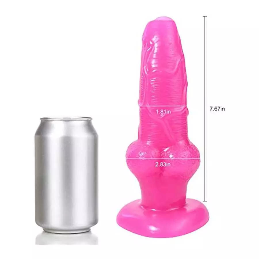 FST Realistic Wolf Dildo with Knot, 7.67" Big Anal Dildo Plug Toys with Strong Suction Cup for Women Lesbian and Men Couples