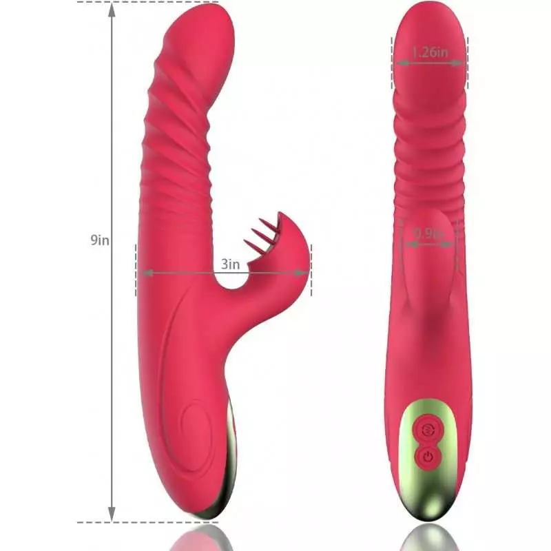 Handheld 9 Inches Personal Portable Rabbit Vibrators for Women Electric USB Rechargeable 8 Vibration Speeds Vibrating Toys Pleas