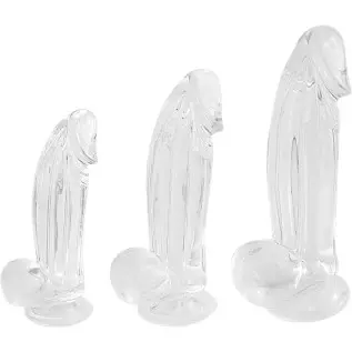 Clear Dildo, 7.2 Inch Realistic Dildo, Body-Safe Material Lifelike Penis with Strong Suction Cup for Hands-Free Play(M)