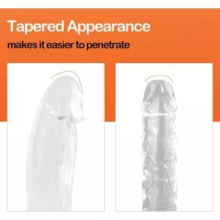 Clear Dildo, 7.2 Inch Realistic Dildo, Body-Safe Material Lifelike Penis with Strong Suction Cup for Hands-Free Play(M)