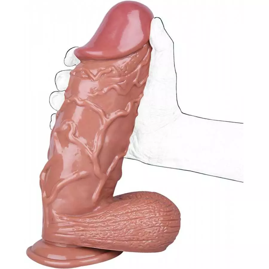 Huge Realistic Dildo, Soft Silicone Dildo with Strong Suction Cup for Hands-Free Play, Adult Sex Toys for Anal Play, Big Adult S